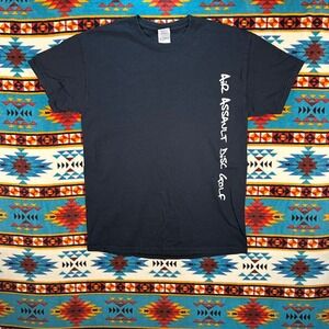 Gildan Air Assault Disc Golf Graphic Tee Shirt Black Cotton Medium‎